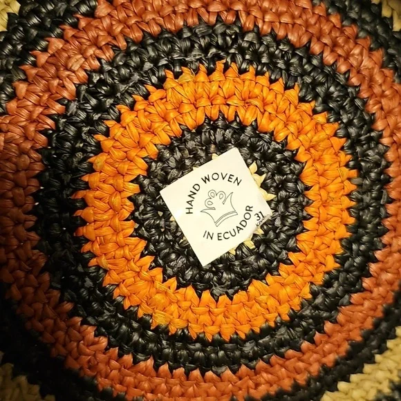 Greenpacha Handwoven Multicolor Boho Bucket Sun Hat Size Medium - Picture 9 of 12